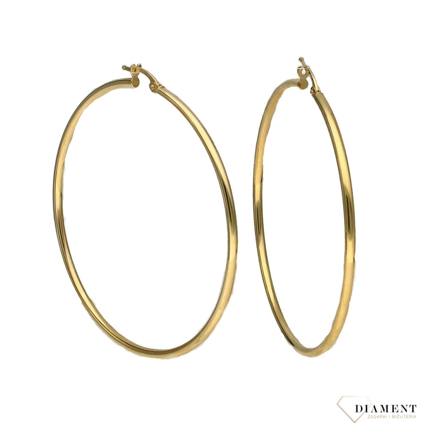 Złote kolczyki koła cienkie 5 cm KL 1473Fd.jpg